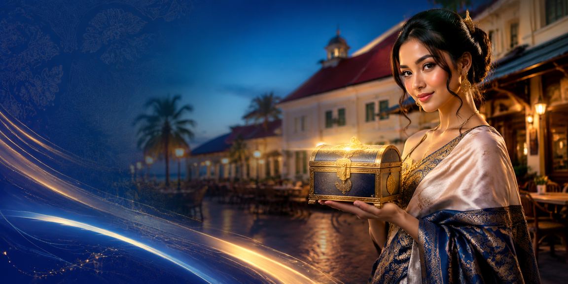 Pengguna membaca syarat layanan platform sambil menikmati kopi di kafe modern